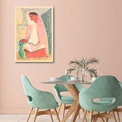 «Woman with a vase» в интерьере современной столовой в пастельных тонах