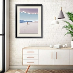 «Lonely desert 2» в интерьере комнаты в скандинавском стиле над комодом