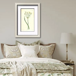 «Curtis Ботаника №9 1» в интерьере спальни в стиле прованс над кроватью