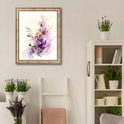 «Сирень» в интерьере комнаты в стиле прованс с цветами лаванды