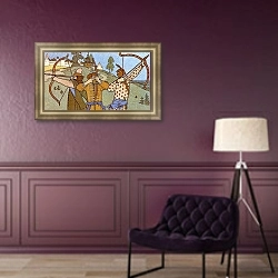 «Царевна-Лягушка» в интерьере гостиной с розовым диваном