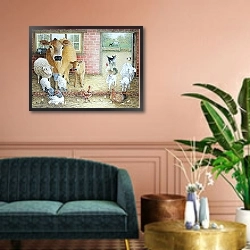 «The Old Days» в интерьере классической гостиной над диваном
