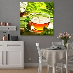 «Чайник травяного чая» в интерьере современной кухни