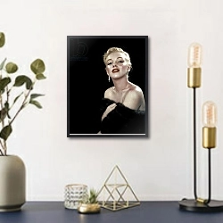 «Marilyn Monroe 3» в интерьере в стиле ретро над столом
