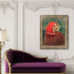 «Portrait of Dante Alighieri» в интерьере в классическом стиле над комодом