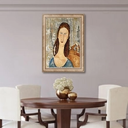 «Portrait of Jeanne Hebuterne» в интерьере столовой в классическом стиле