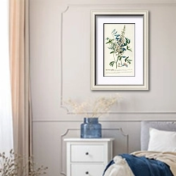 «Crotalaria II» в интерьере спальни в стиле прованс с синими деталями