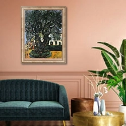 «The Tree at Vence, 1929» в интерьере классической гостиной над диваном