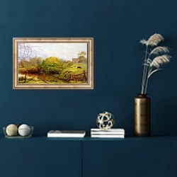 «A view of Bredon» в интерьере в классическом стиле в синих тонах