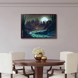 «Волшебный пейзаж» в интерьере столовой в классическом стиле