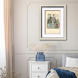 «The Young Englishwomen» в интерьере спальни в стиле прованс с синими деталями
