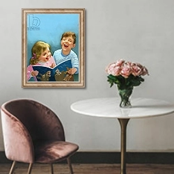 «Children laughing» в интерьере в классическом стиле над креслом