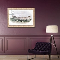 «View of the Dorotheergasse showing the Stallburg» в интерьере в классическом стиле в фиолетовых тонах