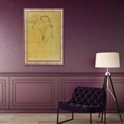 «Seated Woman 1» в интерьере в классическом стиле в фиолетовых тонах
