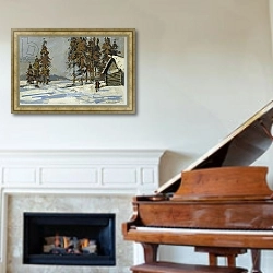 «Winter Landscape 12» в интерьере столовой в классическом стиле