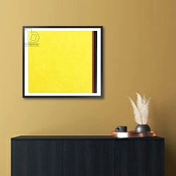 «Go to Yellow» в интерьере в стиле минимализм над тумбой