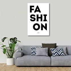 «Fashion 1» в интерьере гостиной в скандинавском стиле с серым диваном
