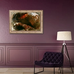 «The Deluge, 1834» в интерьере в классическом стиле в фиолетовых тонах