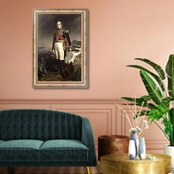 «Francois-Horace Count Sebastiani, 1841» в интерьере классической гостиной над диваном