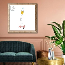 «Do not be afraid» в интерьере классической гостиной над диваном