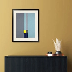 «Birds eye view. Abstract squares 7» в интерьере в стиле минимализм над комодом