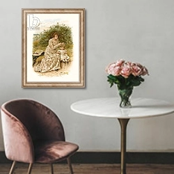 «Tennyson's Dora» в интерьере в классическом стиле над креслом