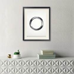 «The circles. Ring  9» в интерьере в стиле минимализм над столом