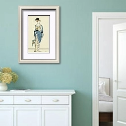«Manteau du soir en Satin bleu» в интерьере коридора в стиле прованс в пастельных тонах