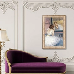 «The Dressing Room,» в интерьере в классическом стиле над банкеткой