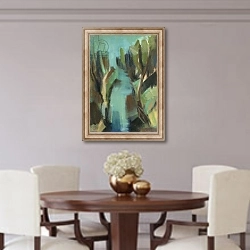 «Paesaggio, 1947» в интерьере столовой в классическом стиле