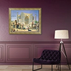 «They are Triumphant, 1871-72» в интерьере в классическом стиле в фиолетовых тонах