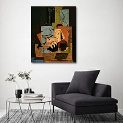«Composition» в интерьере в стиле минимализм над креслом