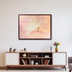 «Воздушный шар в розовых облаках» в интерьере 