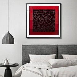 «Red maze» в интерьере в стиле минимализм над комодом