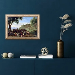 «Joseph Sold by his Brothers» в интерьере в классическом стиле в синих тонах