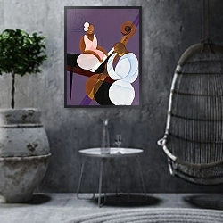 «Lavender Jazz, 2007» в интерьере в этническом стиле в серых тонах