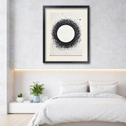 «The circles. Ring 4» в интерьере в стиле минимализм над тумбой