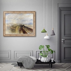 «Дождь, пар и скорость - Великая Западная Железная Дорога» в интерьере коридора в классическом стиле