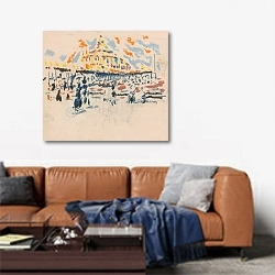 «Scheveningen» в интерьере современной гостиной над диваном