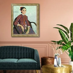 «La Mousme, 1888» в интерьере классической гостиной над диваном