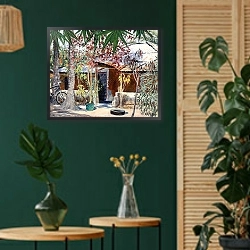 «Samba's House, 2005» в интерьере в этническом стиле с зеленой стеной