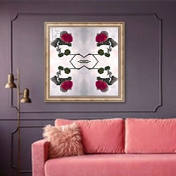«Unnatural 80» в интерьере гостиной с розовым диваном
