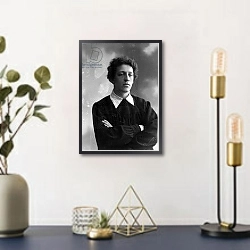 «Portrait of the poet Alexander Blok» в интерьере в стиле ретро над столом