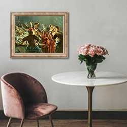 «Peter denying Christ» в интерьере в классическом стиле над креслом