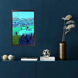 «Blue landscape» в интерьере в классическом стиле в синих тонах