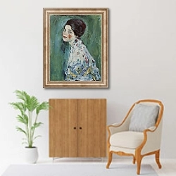 «Портрет дамы 4» в интерьере в классическом стиле над комодом