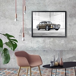 «Jaguar XJ (Series I) '1968–73» в интерьере в стиле лофт с бетонной стеной