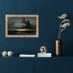 «Marine Solitude, 1852» в интерьере в классическом стиле в синих тонах
