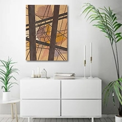 «Raum-Kraft Komposition» в интерьере в стиле минимализм над креслом