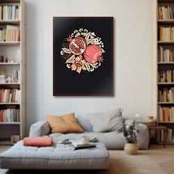 «Flower arrangement with fruits» в интерьере 